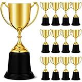 Ecation 12 Peças De Troféus De Plástico De Ouro De 24 Cm Taça De Troféu Grande Prêmio De Ouro Prêmios De Sala De Aula Troféus De Participação Em Torneios Esportivos De Sala De Aula Troféus Para