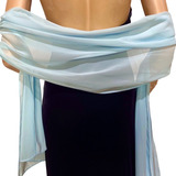 Echarpe Festa Casamento Madrinha Azul Serenity Estola Xale
