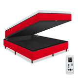 Eco New Colchoes Colchão Magnético De Molas Casal Massageador Com 1000 Tipos De Massagens Mais Cama Box Baú Cor Vermelho Gold