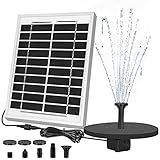 ECO WORTHY Bomba De Fonte De água Solar Pequena De 5W Bomba Submersível Externa Para Fonte De água Com Painel Solar De 5 W Cabos De 3 M 8 Bicos Bomba De Fonte De água Alimentada Por Energia Solar Para Banho De Pássaros