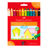 Ecogiz De Cera Corpo De Madeira 12 Cores Faber Castell