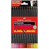 Ecolápis De Cor Faber Castell Supersoft 120715SOFTCQ 15 Cores Tons Quentes Multicor