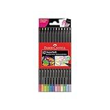 EcoLápis De Cor Supersoft 6 Neon 6 Pastel Faber Castell 120712SOFTNP Supersoft Multicolorido 12 Contagem Pacote De 1 
