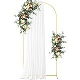 ECOLOVI Suporte De Fundo Em Arco De Casamento De Metal Dourado De 6 Pés Suporte De Fundo Com Moldura Em Arco De Balão Para Festas Suprimentos Para Cerimônia De Casamento Aniversário Chá De Bebê F
