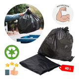 Ecoplan Saco De Lixo Reforçado 100 Unidades 40l Preto 55x59cm