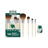 EcoTools Kit De Pincéis E Esponja De Maquiagem Core Five Para Sombra Blush Bronzeador Delineador E Base Esponja De Mistura De Maquiagem Para Produtos Líquidos E Cremes Pincéis
