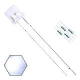 EDGELEC 100 Pçs 5 Mm Luzes Brancas Diodos LED Lente Plana 29 Mm Longo DC 3V 100 Pçs Resistores Para DC 6 12V Incluído Lâmpadas De Lâmpada Brilhante Diodo Emissor De Luz