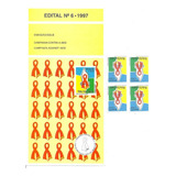 Edital Correios N 6 1997 C6 Selos Campanha Contra Aids B96