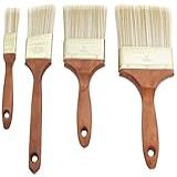Edward Tools Conjunto De 4 Pincéis De Pintura Para Paredes Pincéis Sintéticos De Poliéster Para Aparar Móveis Madeira Pincéis De Acabamento De 2 5 Cm E 5 Cm 7 6 Cm E 10 Cm Para Todos Os Fins 