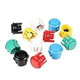 EG Starts OEM 12 X 30 Mm Botão Cópia Sanwa Obsf 30 Obsc 30 Obsn 30 Botões DIY Arcade Fighting Game Kits E Super Street Fighter Games Cada Cor 2 Peças