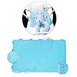Ehucon Lençol De Cama De 99 Cm X 139 Cm Com Alças Para Paciente Acamado Lençóis De Transferência Reutilizáveis E Laváveis Para Idosos Hospitais Cuidados Domésticos Azul Pacote Com 1 Peça
