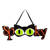 Eite Halloween Placa Decorativa Spooky Gato