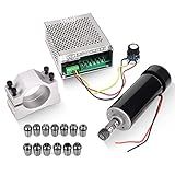 Eixo CNC- Conversor De Energia De Velocidade Do Eixo E Motor De Trituração De 0-5 Kw Refrigerado A Ar E Conversor De Energia De Velocidade Do Eixo E Braçadeira De 52 Mm E Pinça ER11 13 Peças Para Gravação DIY