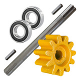 Eixo Pinhão E Rolamentos Betoneira Fischer Mob 400l G2 225mm