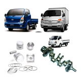 Eixo Virabrequim Hyundai Hr 2 5 16v Pistão Com Anéis Std