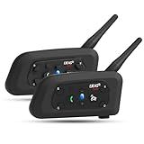 EJEAS V6 Pro Capacete Bluetooth Intercomunicador 2 Vias 1200 M Fone De Ouvido Bluetooth Para Motocicleta Sistema De Comunicação Universal Com Cancelamento De Ruído E à Prova D água Para Dirt