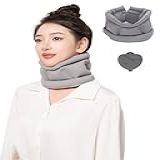 EJOY Suporte De Pescoço Inflável E Extensor De Pescoço Dispositivo De Tração Cervical Para Alívio Da Dor No Pescoço Coleira Cervical Inflável Ideal Para Dormir Trabalhar E Viajar Travesseiro De