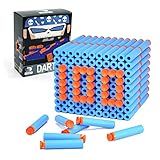 EKIND Refil De Dardos De Sucção 100 Peças Compatível Com Armas Nerf Elite Azul Claro 