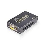 EKL Adaptador VGA Para AV Conversor Caixa VGA Entrada Composto RCA S Video VGA Saída Computador PC Laptop Para TV Display Conector Projetor