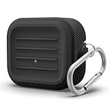 Elago Capa Compatível Com Samsung Galaxy Buds 3 E Galaxy Buds 3 Pro Capa Armadura Com Mosquetão Capa De Silicone Premium Carregamento Sem Fio Acessórios De Fone De Ouvido Para Homens Para