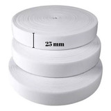 Elástico Chato De Embutir Branco 25mm X 25 Metros Costura