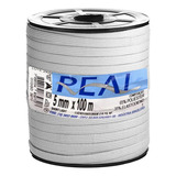 Elástico Para Confecção Roupa 100 M 5mm Branco Desenho Liso
