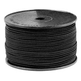 Elástico Preto Roliço 2 5 Mm Rolo Com 100 Metros Máscara