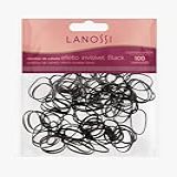 Elásticos De Silicone Black Para Cabelo Contém 100 Unidades Lanossi Beauty Care