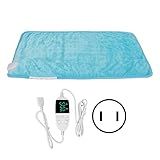 Electric Heating Pad Electric Heating Pad Auto Shutdown 9 Timing Keep Warm Heated Pads Heated Mat For Neck Shoulder Blue