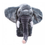 Elefante Cinza Realista 22cm Pelúcia Enfeite