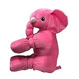 Elefante De Pelúcia Almofada Travesseiro Infantil Bebê Dormir Brinquedo 49cm Rosa 