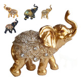 Elefante Decorativo Em Resina Indiano Sabedoria Sorte
