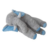 Elefante Gigante 90cm Pelúcia Almofada Antialérgico Cores Cor Cinza azul