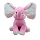 Elefante Pelúcia Rosa 21 Cm Altura Anti alérgico Lavável