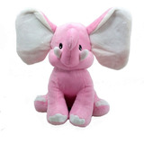 Elefante Pelúcia Rosa 21 Cm Altura Lavável Anti alérgico
