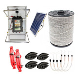 Eletrificador Cerca Rural Com Placa Solar Kit Hp Completo Cor Azul marinho Voltagem De Circuito Aberto 220v Voltagem Máxima Do Sistema 110v