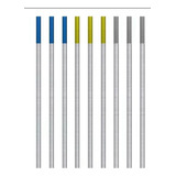 Eletrodo Tungstenio Ponta Azul Dourado E Cinza 2 4mm