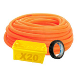 Eletroduto Conduite Corrugado 3 4 Rolo 50m   20 Caixas 4x2