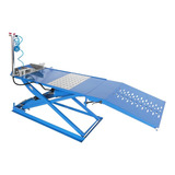 Elevador Azul Rampa De Moto Para Oficina Leve 250kg