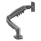 ELG F80N Suporte Ergonômico Articulado De Mesa Com Pistão A Gás Design Compacto E Retrátil Para Monitores De 17 A 35 Suporta De 2kg A 9kg Preto