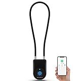 ELinkSmart Trava De Cabo De Impressão Digital Manilha De 15 24 Cm De Comprimento Pequena Sem Chave Biométrico Impermeável Com Bluetooth Cadeado Inteligente Para Portão Cerca Ao Ar Livre 