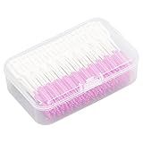 ELINP Palhetas De Gengiva Para Dentes 200 Peças De Escova Interdental De Silicone Macio Palitos De Fio Dental Para Higiene Bucal Roxo