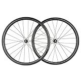 ELITEWHEELS Rodas De Carbono Freio A Disco 700c 38mm 28mm Largura Bicicleta De Estrada Rodado Bloqueio Central Ciclismo Estrada Tubeless Compatível Clincher