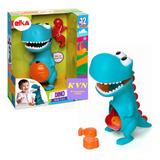 Elka Brinquedo Para Bebe Dinossauro Dino Papa Tudo Azul Infantil Menino