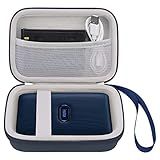 Elonbo Capa Rígida Para Fujifilm Instax Mini Link 2 Impressora Fujifilm Instax Mini Link Capa Protetora De Viagem Para Impressora Fotográfica Instantânea Bolso De Malha Extra Para Carregador De Filme Azul Escuro