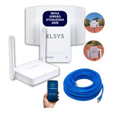Elsys Kit Amplimax Fit Internet Rural E Roteador E Cabo 10m