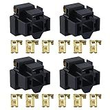 EMagTech 4 Peças H4 3 Pinos Substituição De Conector De Farol Com Terminais H4 Suporte De Reparo De Lâmpada Conector Plugue Automotivo 12V