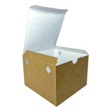 Embalagem Caixa Box Parahambúrguer Artesanal Kraft P 100 Un