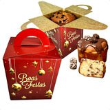 Embalagem Caixa De Panetone Chocotone 500g Natal 30 Un