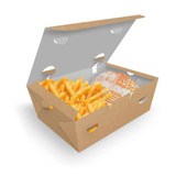 Embalagem Delivery Combo M Hambúrguer Fritas Salgados 500u